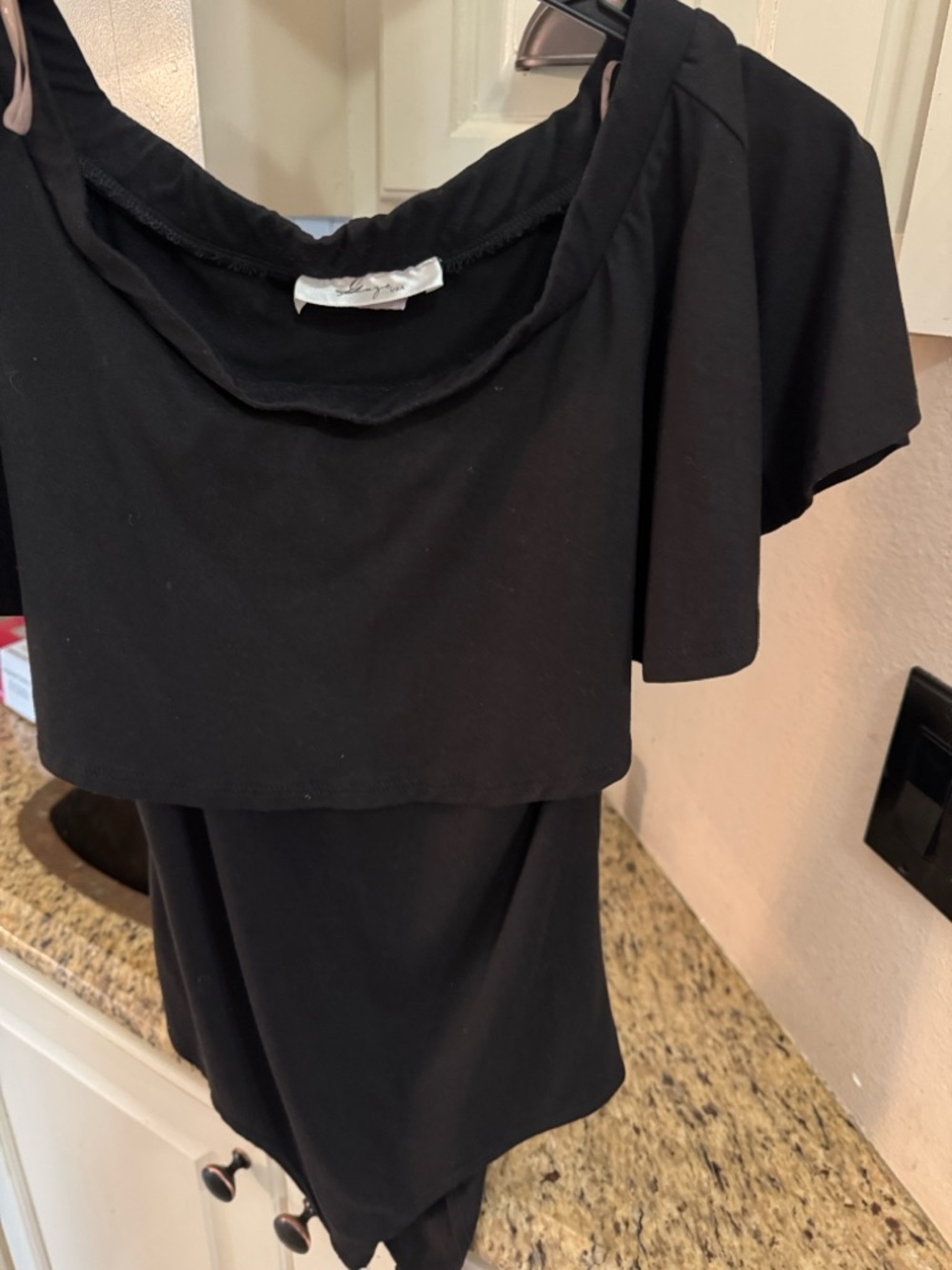 Black Off-Shoulder Bodysuit